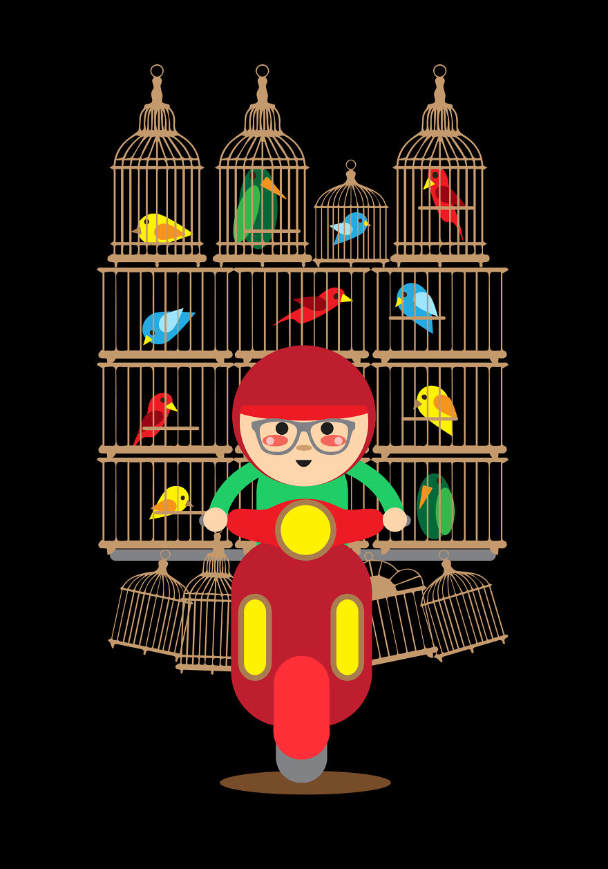 I Illustrate The Amazing Loads Of Motorbikes In Hanoi, Vietnam I Illustrate The Amazing Loads Of Motorbikes In Hanoi, Vietnam