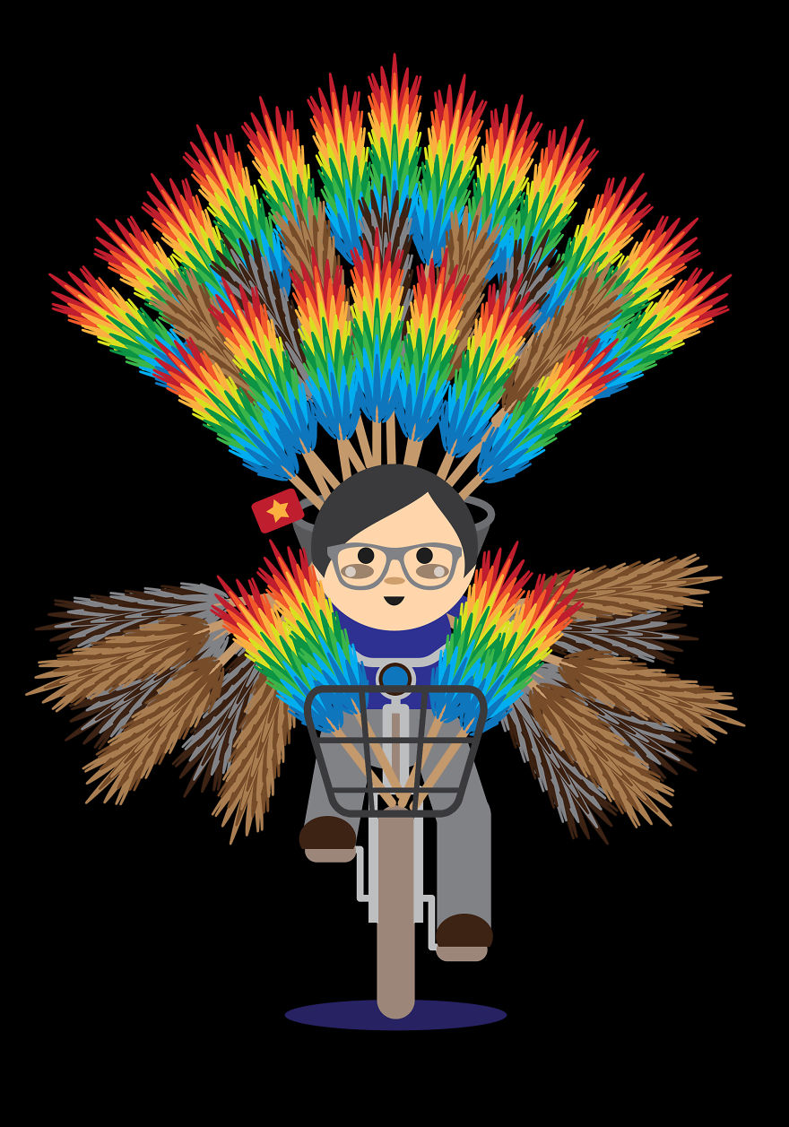 I Illustrate The Amazing Loads Of Motorbikes In Hanoi, Vietnam I Illustrate The Amazing Loads Of Motorbikes In Hanoi, Vietnam