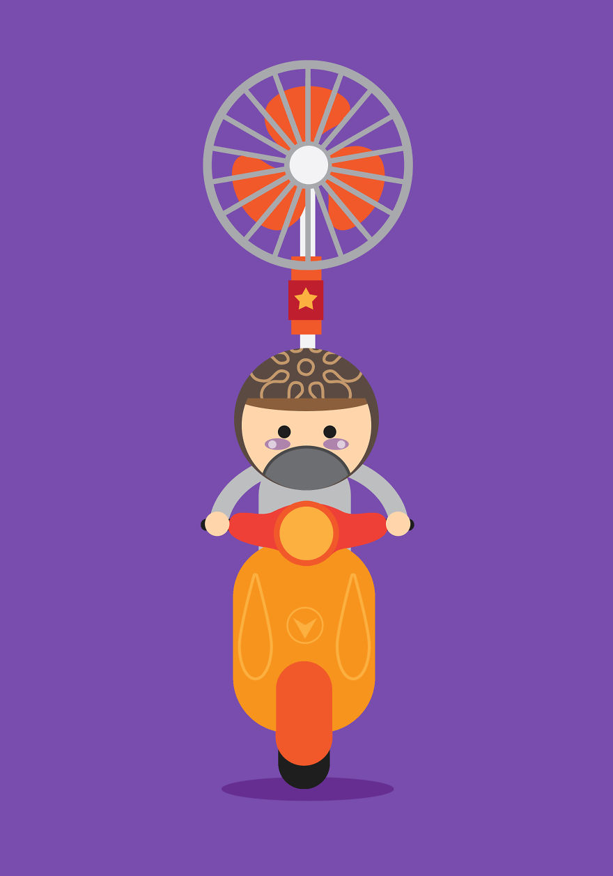 I Illustrate The Amazing Loads Of Motorbikes In Hanoi, Vietnam I Illustrate The Amazing Loads Of Motorbikes In Hanoi, Vietnam