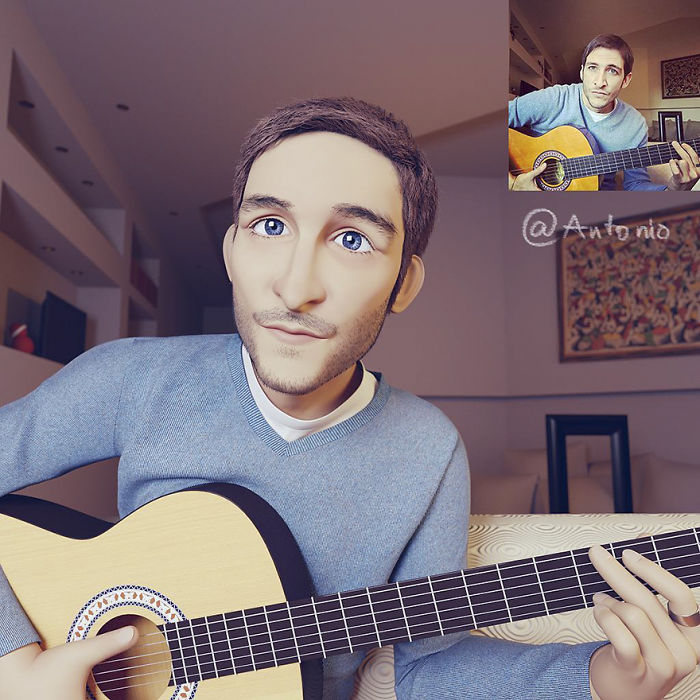 Artist Turns People Into 3D Pixar-Like Characters And You Can Become One Too Artist Turns People Into 3D Pixar-Like Characters And You Can Become One Too