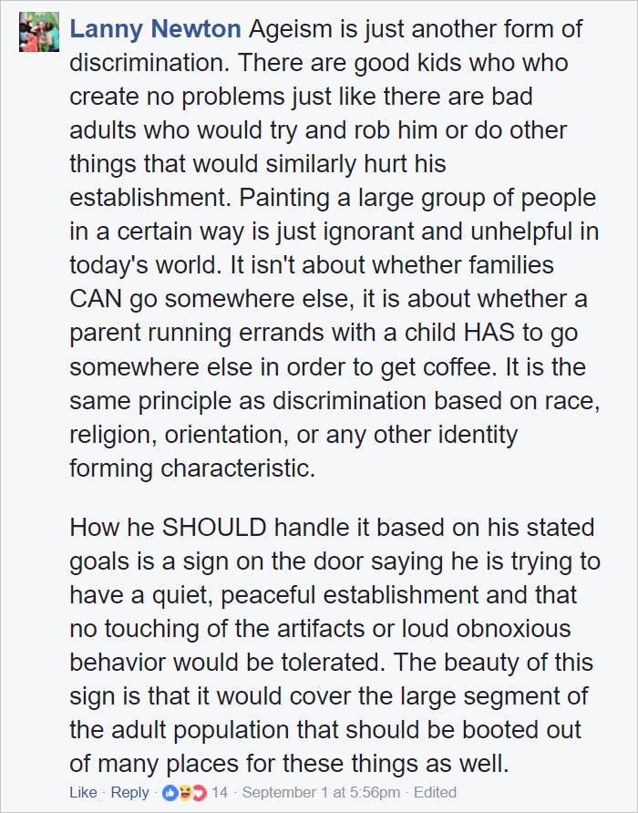 Coffee Shop Owner Bans Kids From His Place, And Some People Are Seriously Angry