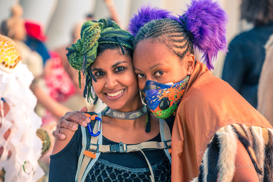 Colorful People Of The Burning Man