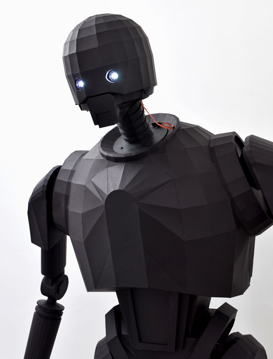 We Made A Moving, Life-Size Star Wars K-2so Robot From Paper We Made A Moving, Life-Size Star Wars K-2so Robot From Paper
