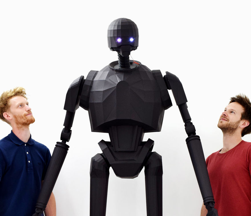 We Made A Moving, Life-Size Star Wars K-2so Robot From Paper We Made A Moving, Life-Size Star Wars K-2so Robot From Paper