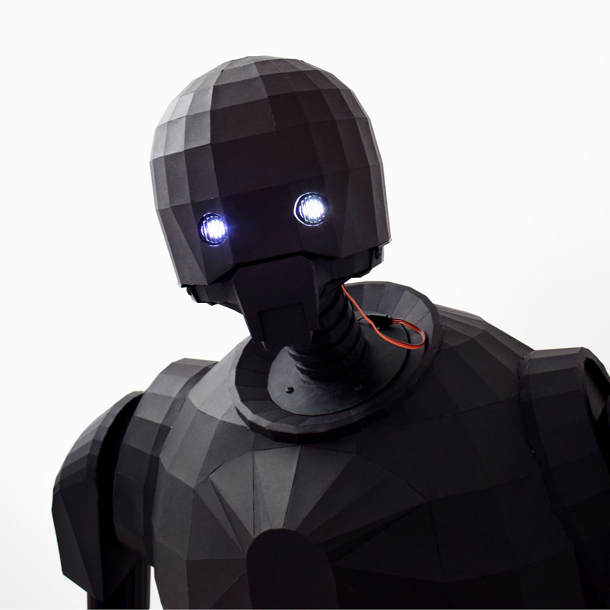 We Made A Moving, Life-Size Star Wars K-2so Robot From Paper We Made A Moving, Life-Size Star Wars K-2so Robot From Paper