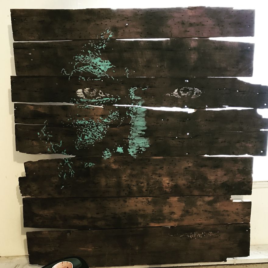 I Created A Portrait On 100-Year-Old Barn Wood I Created A Portrait On 100-Year-Old Barn Wood