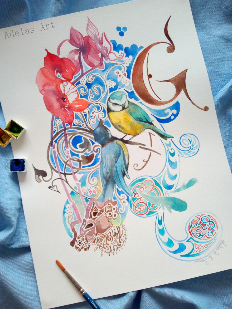 Nature-Inspired Watercolour Paintings By Adelas Art
