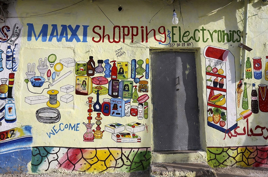 Artist Turns Façades Of Small Businesses Into Works Of Art In Somalia