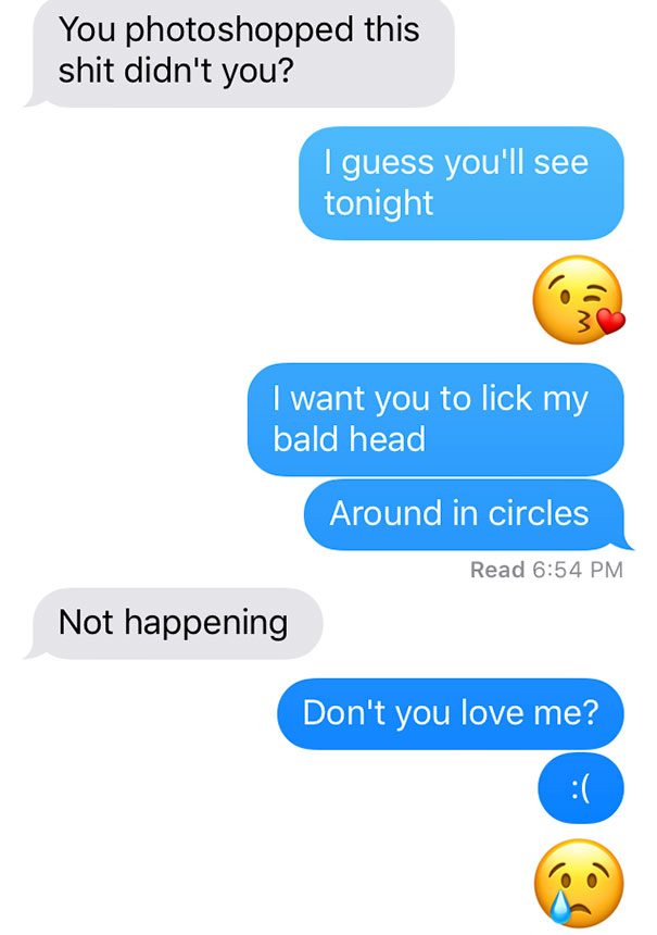 Girlfriend Texts Boyfriend She Shaved Her Head, Doesn’t Expect Reaction Like This Girlfriend Texts Boyfriend She Shaved Her Head, Doesn’t Expect Reaction Like This
