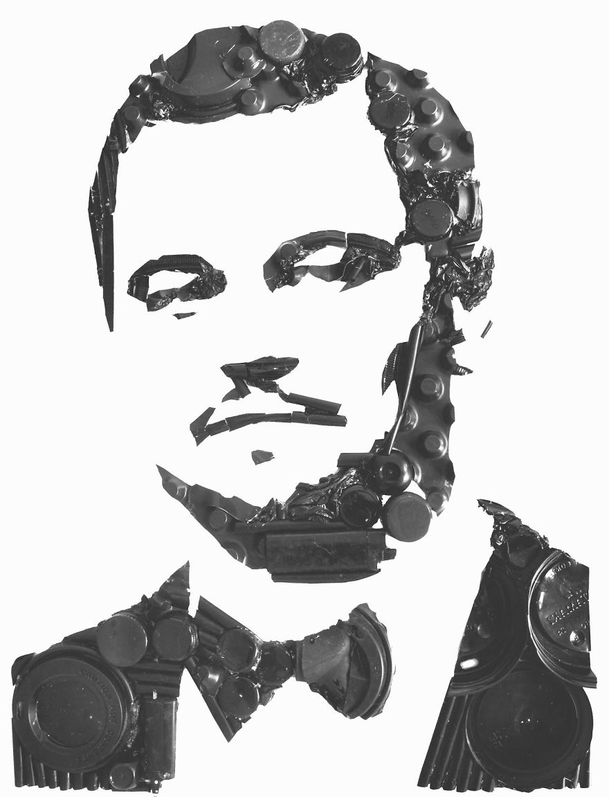Portrait Made From Trash – The Most Sustainable Advertising Project Of The World Portrait Made From Trash – The Most Sustainable Advertising Project Of The World