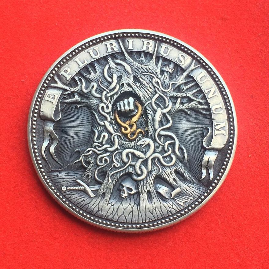 This Russian Artist Carves Old Coins To Give Them New Lives This Russian Artist Carves Old Coins To Give Them New Lives