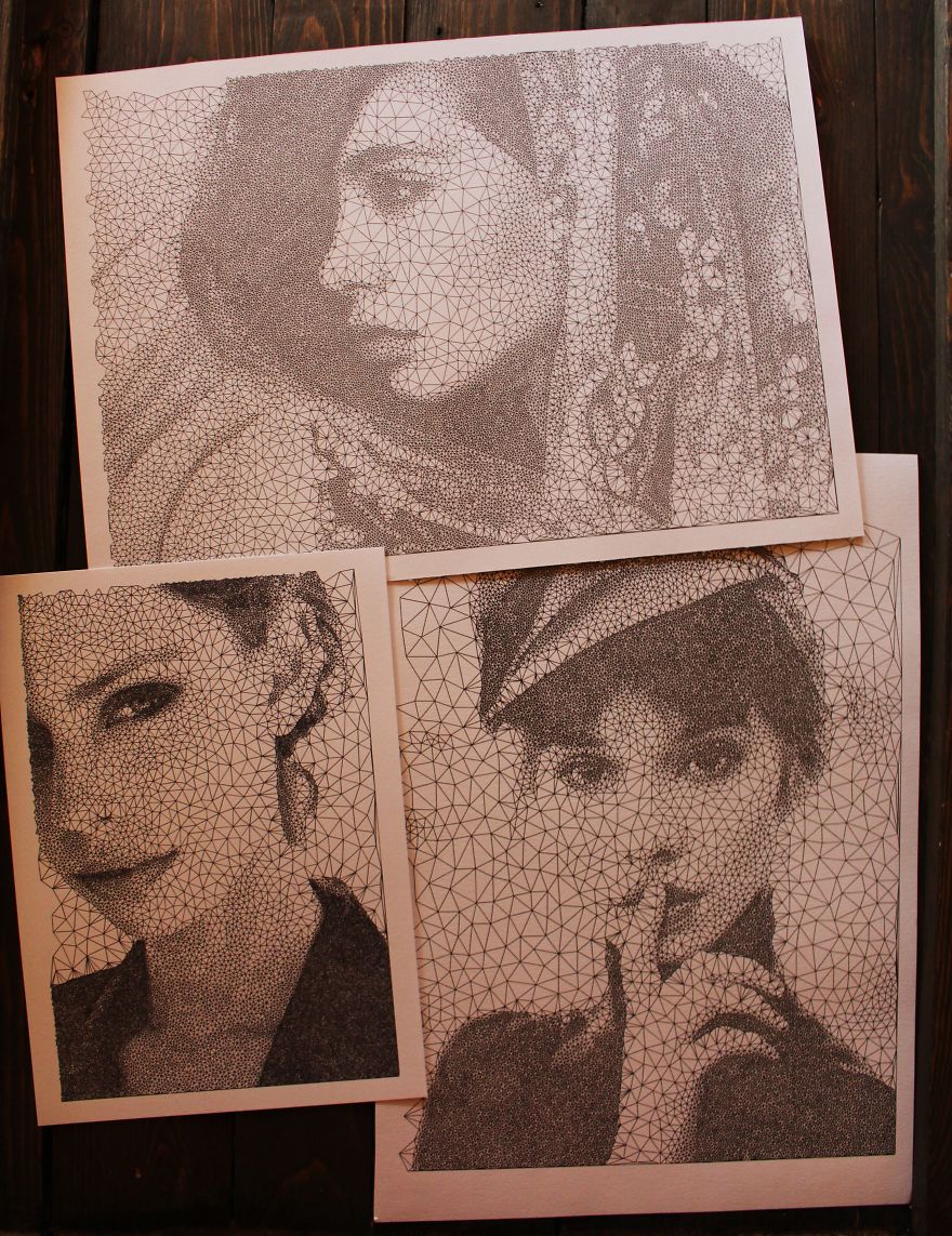 I Programmed A Pen Plotter To Draw Portraits With Circles And Triangles