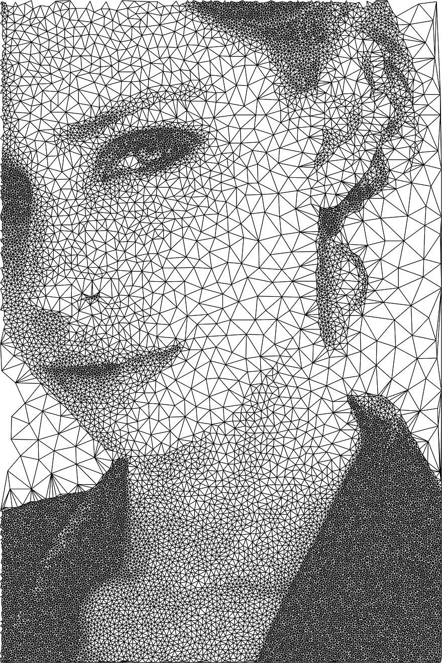 I Programmed A Pen Plotter To Draw Portraits With Circles And Triangles
