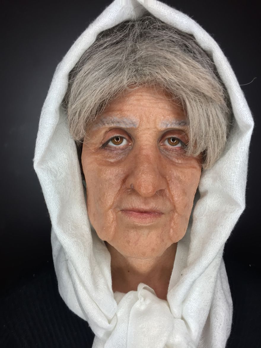 Makeup Student Creates Realistic Old Age Prosthetic Makeup Student Creates Realistic Old Age Prosthetic