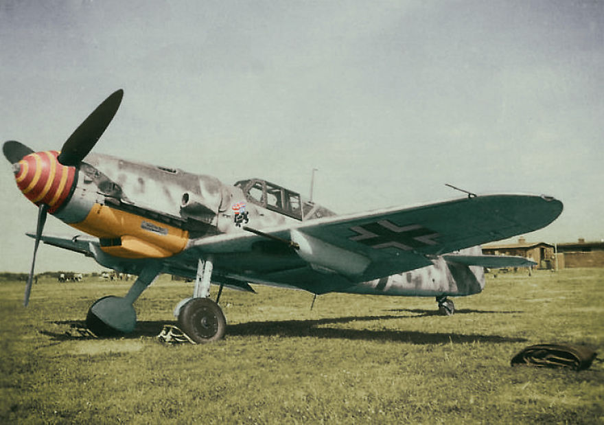 A Collection Of Colourised Images Of Messerschmitt Bf 109’s And Pilots A Collection Of Colourised Images Of Messerschmitt Bf 109’s And Pilots