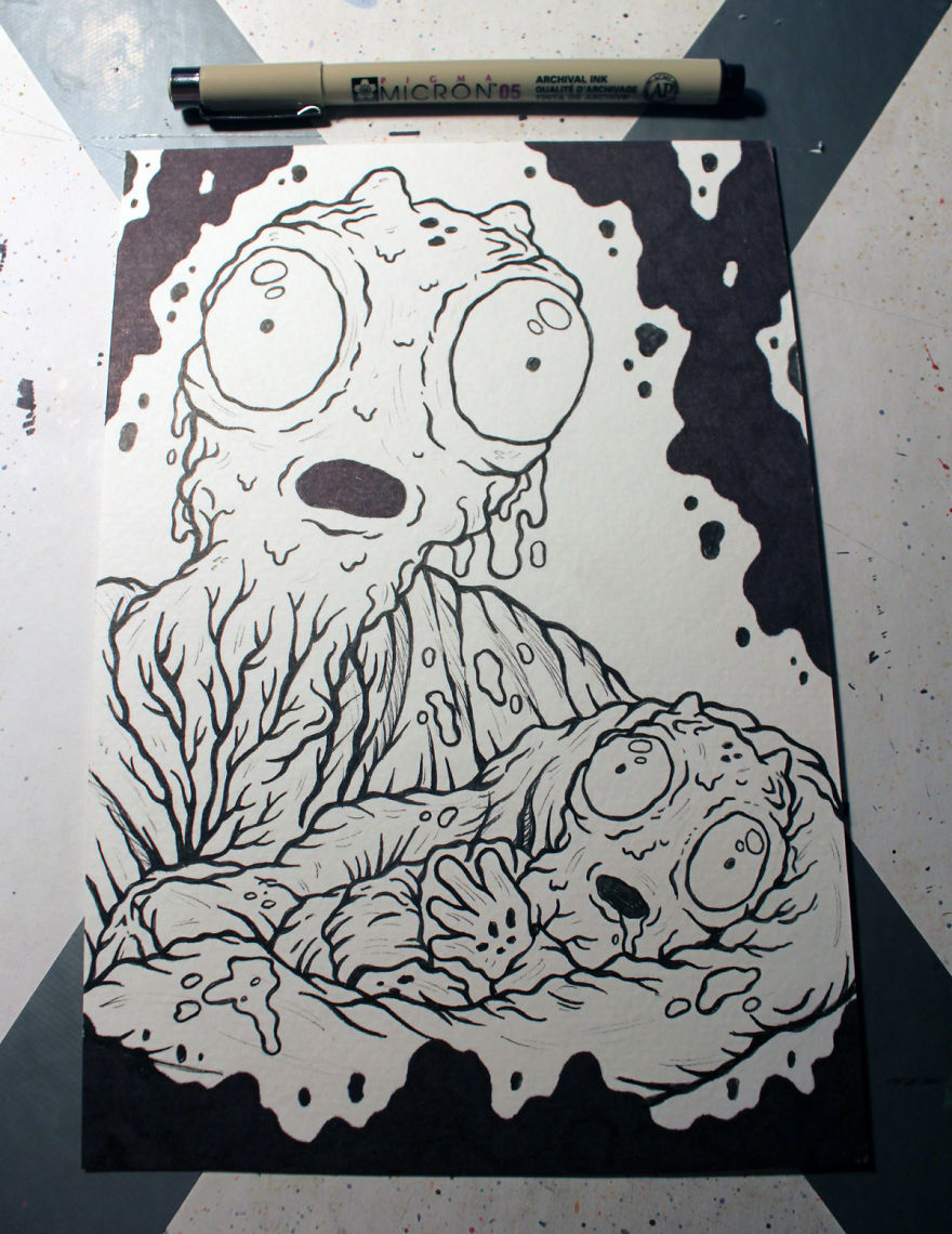 My Artwork Of Strange Creatures In A Parallel Dimension My Artwork Of Strange Creatures In A Parallel Dimension