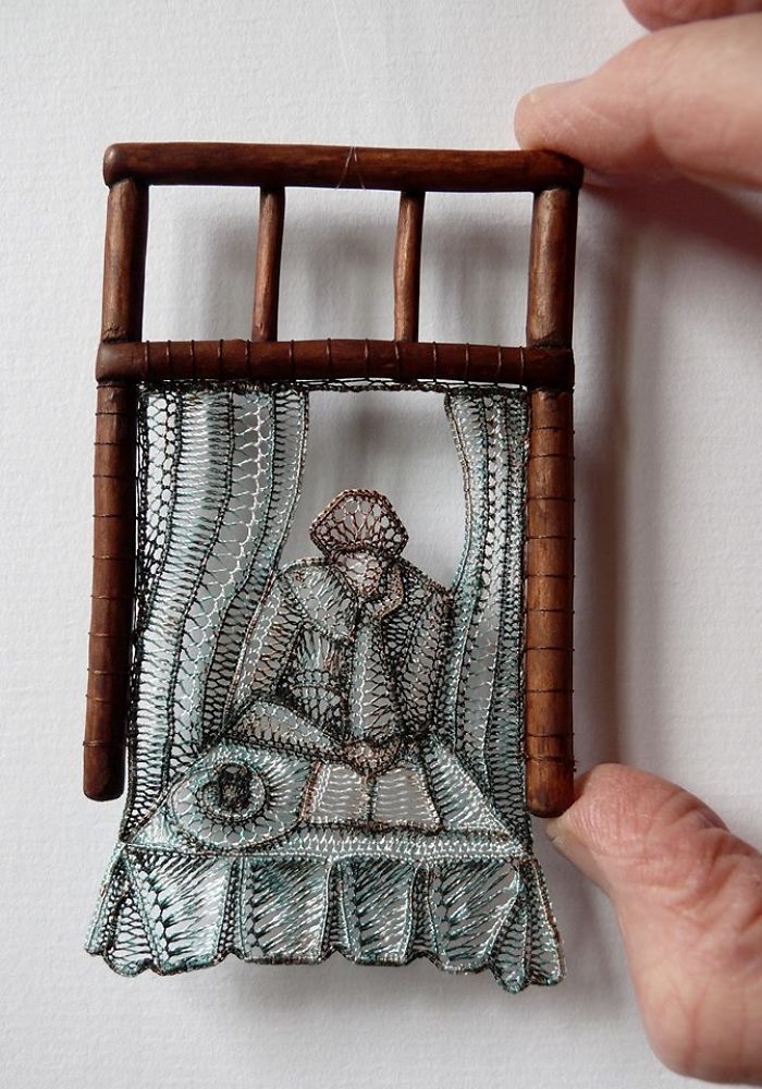 Hungarian Artist Delicately Attaches Mystical Lace Art To Pieces Of Found Wood, And The Result Is Gorgeous