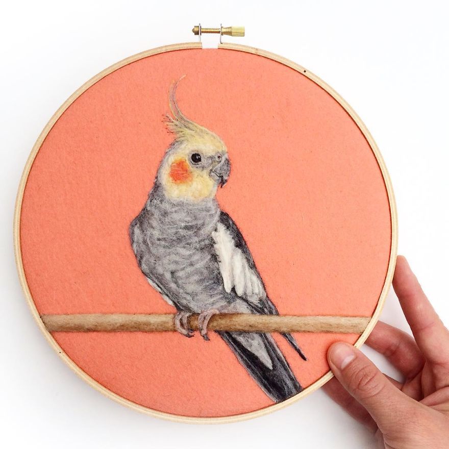 Artist Uses Needle And Wool To “Paint” Realistic Portraits Of Animals Artist Uses Needle And Wool To “Paint” Realistic Portraits Of Animals