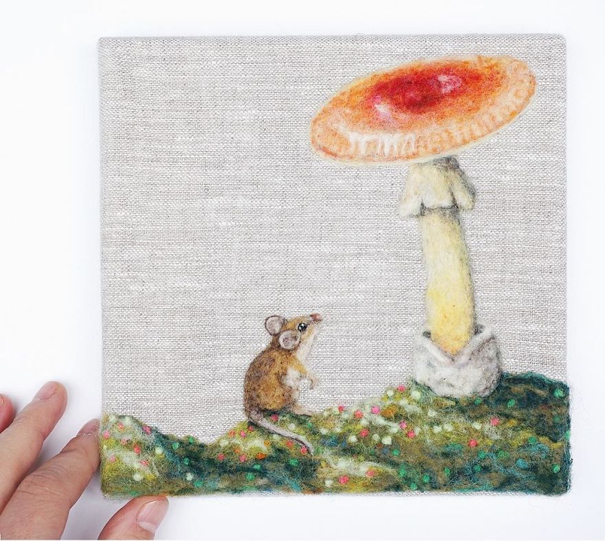 Artist Uses Needle And Wool To “Paint” Realistic Portraits Of Animals Artist Uses Needle And Wool To “Paint” Realistic Portraits Of Animals