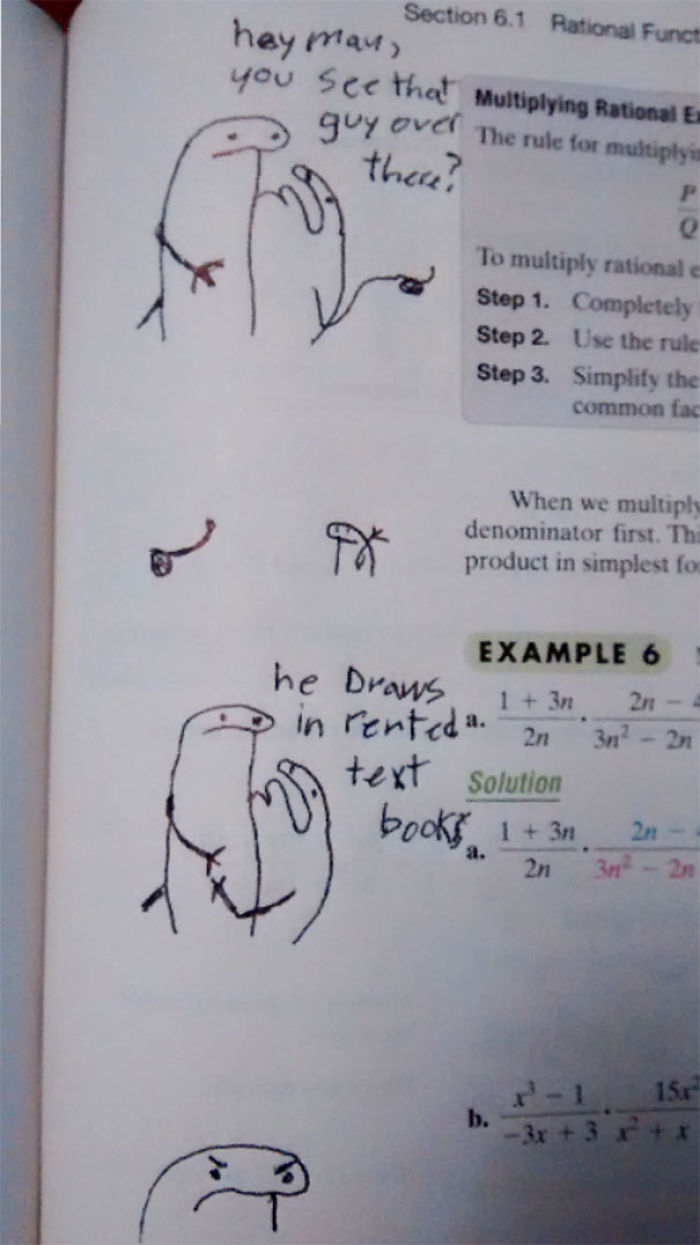 86 Examples Of Genius Textbook Vandalism By Bored Students That Can Almost Be Forgiven