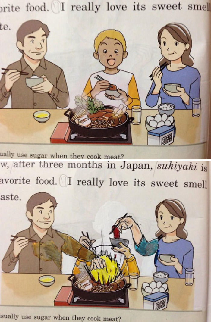 86 Examples Of Genius Textbook Vandalism By Bored Students That Can Almost Be Forgiven