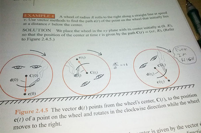 86 Examples Of Genius Textbook Vandalism By Bored Students That Can Almost Be Forgiven