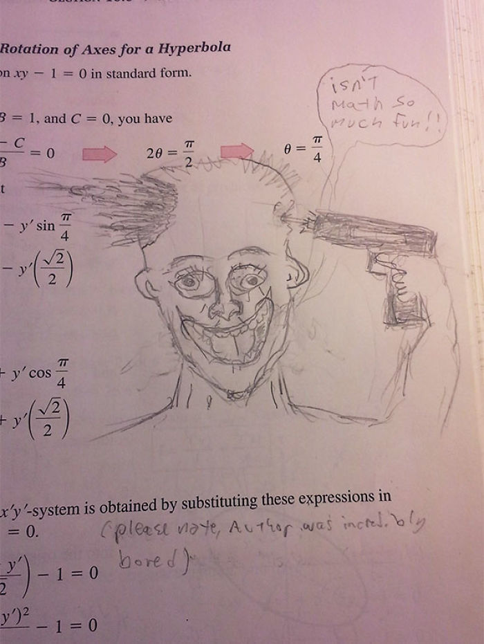 86 Examples Of Genius Textbook Vandalism By Bored Students That Can Almost Be Forgiven