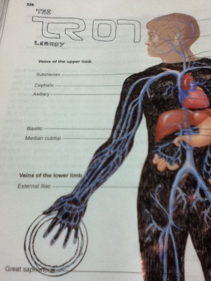 86 Examples Of Genius Textbook Vandalism By Bored Students That Can Almost Be Forgiven