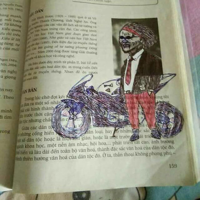 86 Examples Of Genius Textbook Vandalism By Bored Students That Can Almost Be Forgiven