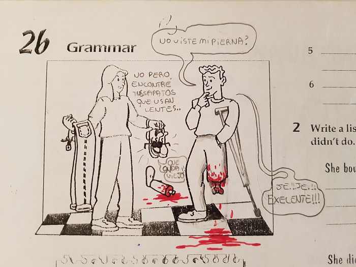 86 Examples Of Genius Textbook Vandalism By Bored Students That Can Almost Be Forgiven