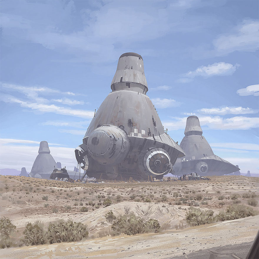 Girl And Her Robot Travel Through Wastelands In Alternate 90s USA In Chilling Illustrations Girl And Her Robot Travel Through Wastelands In Alternate 90s USA In Chilling Illustrations