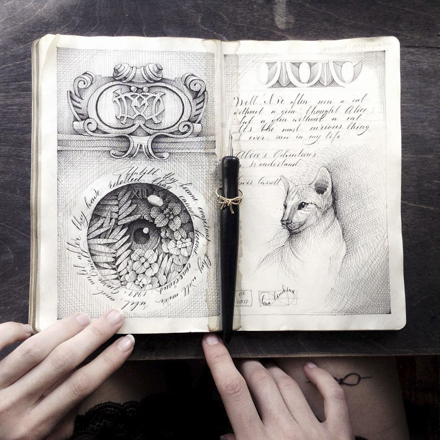 Russian Artist Reveals Her Mysterious Sketchbook To The World, And It’s Full Of Visual Secrets Russian Artist Reveals Her Mysterious Sketchbook To The World, And It’s Full Of Visual Secrets