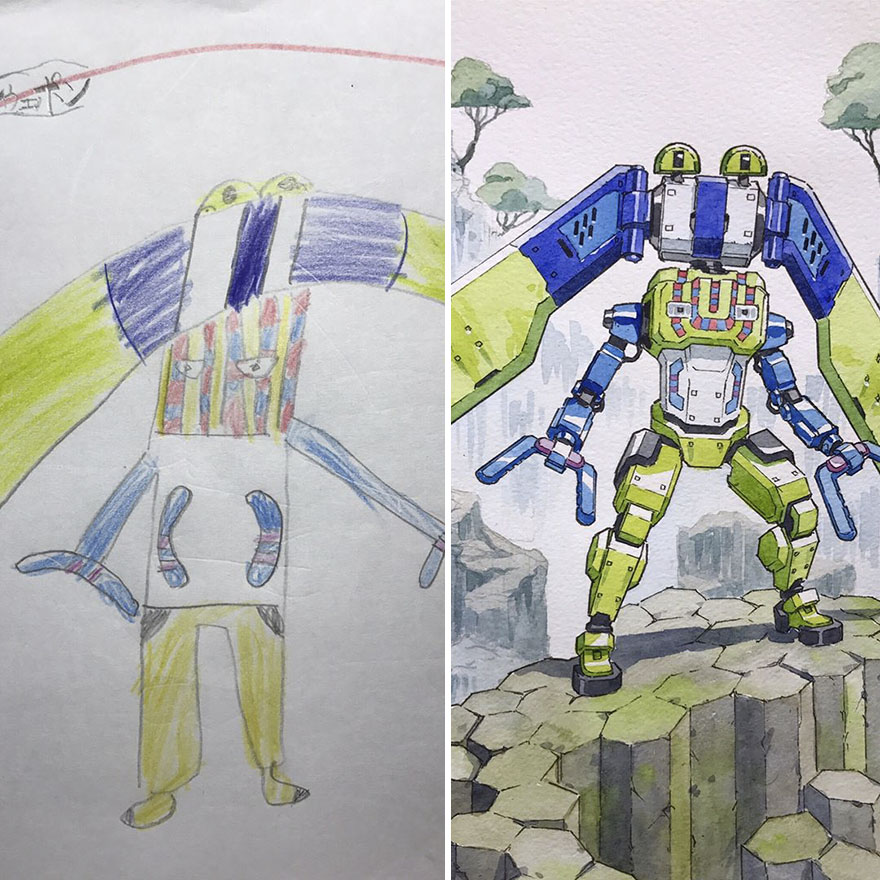 Dad Turns His Sons’ Doodles Into Anime Characters, And The Result Is Amazing (Part III) Dad Turns His Sons’ Doodles Into Anime Characters, And The Result Is Amazing (Part III)