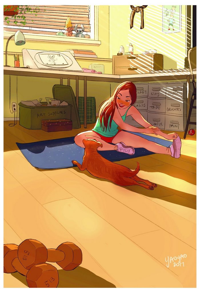 Illustrator Perfectly Captures The Happiness Of Living Alone In 37 Illustrations