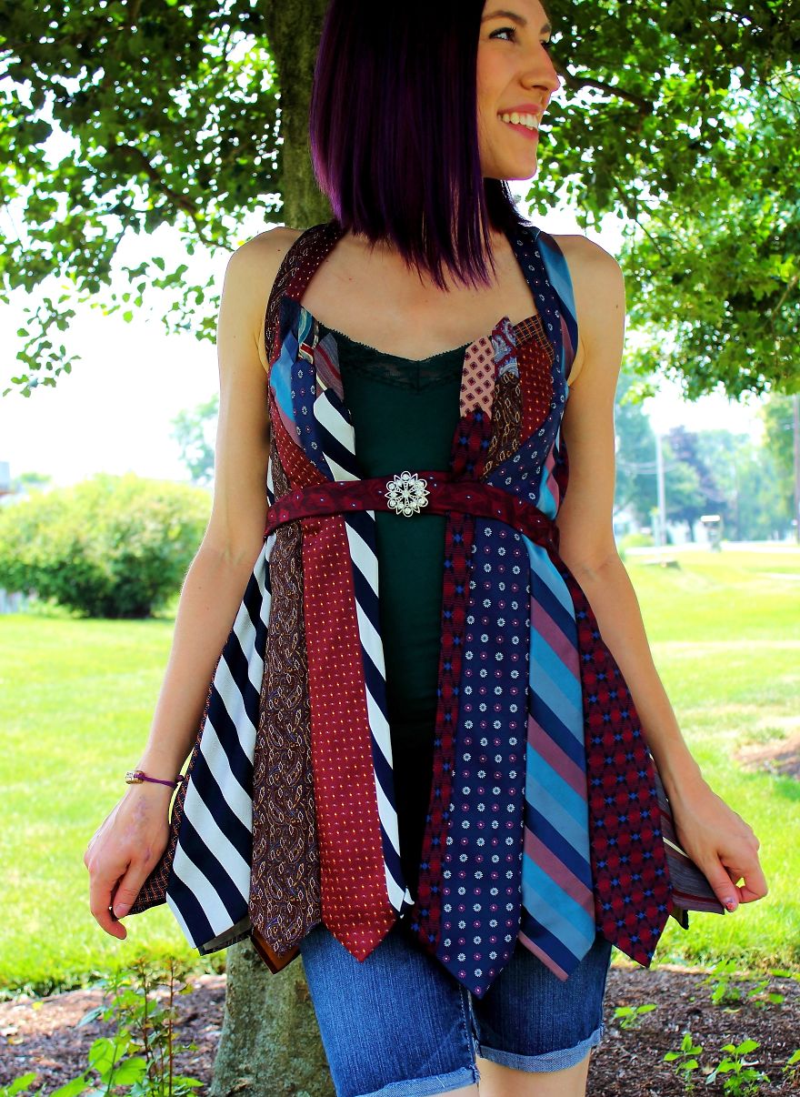 I Began Using Neckties To Create New Fashion And Home Decor