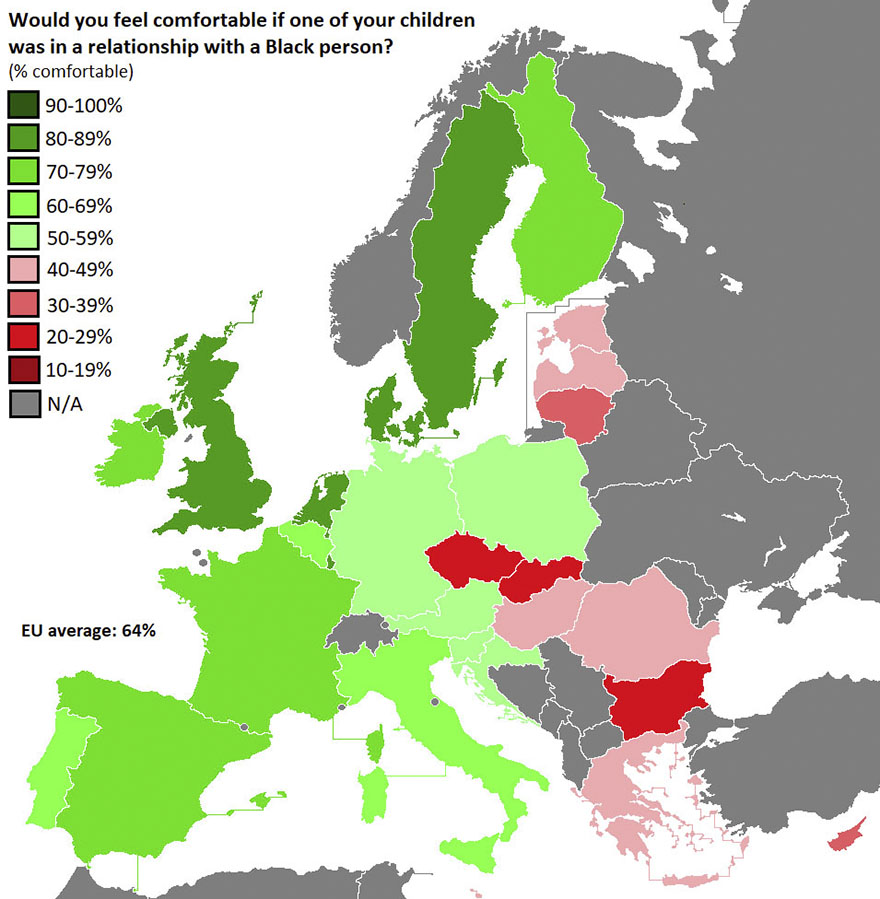 Maps Reveals Europe’s Most Racist Countries, And You Won’t Like It Maps Reveals Europe’s Most Racist Countries, And You Won’t Like It