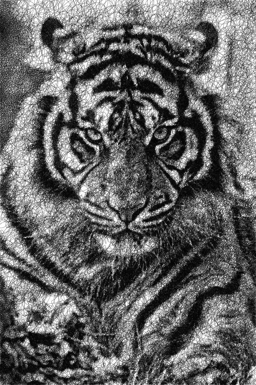 I Wrote An Algorithm That Scribbles Drawings Using A Single Line I Wrote An Algorithm That Scribbles Drawings Using A Single Line