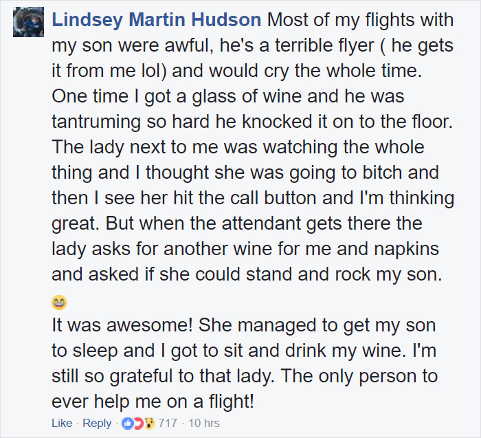 Woman’s Reaction To Crying Baby On Plane Goes Viral, Shows Why People Who Complain About It Are The Worst Woman’s Reaction To Crying Baby On Plane Goes Viral, Shows Why People Who Complain About It Are The Worst