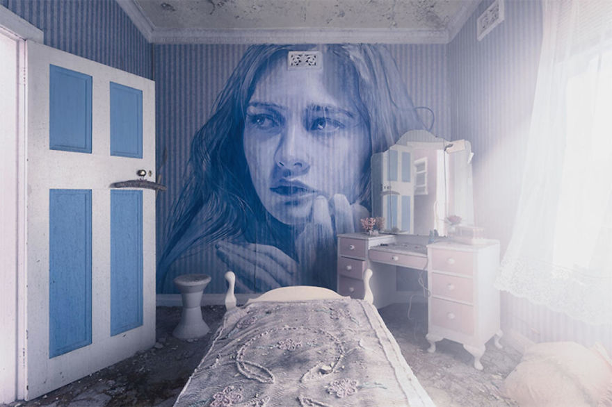 Artist Covers Soon-To-Be-Demolished House In Murals To Let It Shine For The Last Time Artist Covers Soon-To-Be-Demolished House In Murals To Let It Shine For The Last Time