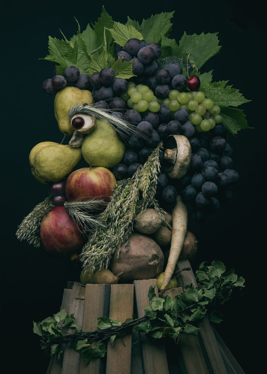 I Use Fruits And Vegetables To Create Realistic Looking Portraits I Use Fruits And Vegetables To Create Realistic Looking Portraits