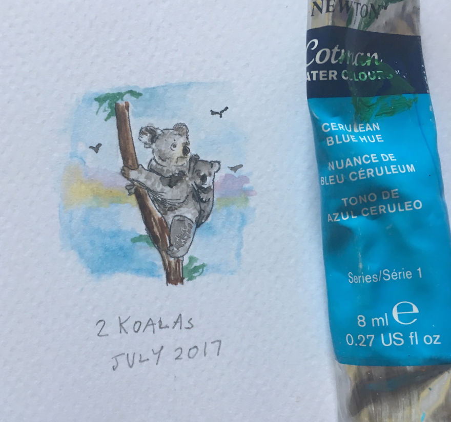 I Paint Miniature Watercolor Art For My 100-Day Drawing Challenge! I Paint Miniature Watercolor Art For My 100-Day Drawing Challenge!