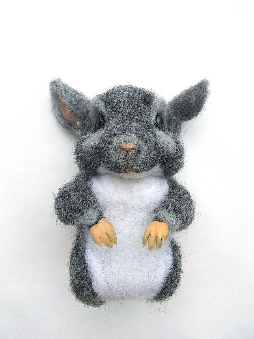 I Made A Very Sweet Needle Felted Chinchilla In Two Weeks! I Made A Very Sweet Needle Felted Chinchilla In Two Weeks!