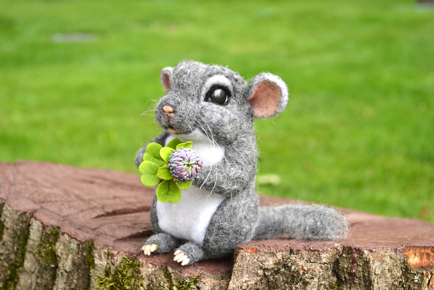 I Made A Very Sweet Needle Felted Chinchilla In Two Weeks! I Made A Very Sweet Needle Felted Chinchilla In Two Weeks!