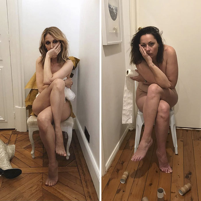 Woman Continues To Hilariously Recreate Celebrity Instagram Photos (76 Pics)