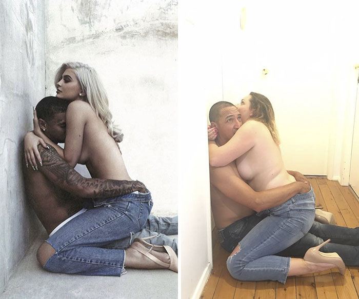 Woman Continues To Hilariously Recreate Celebrity Instagram Photos (76 Pics)