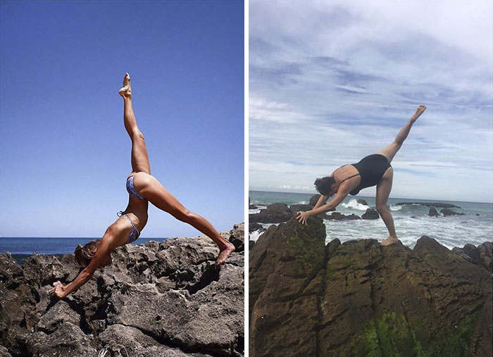 Woman Continues To Hilariously Recreate Celebrity Instagram Photos (76 Pics)