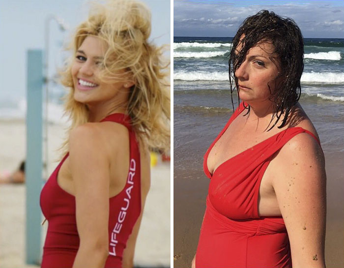 Woman Continues To Hilariously Recreate Celebrity Instagram Photos (76 Pics)