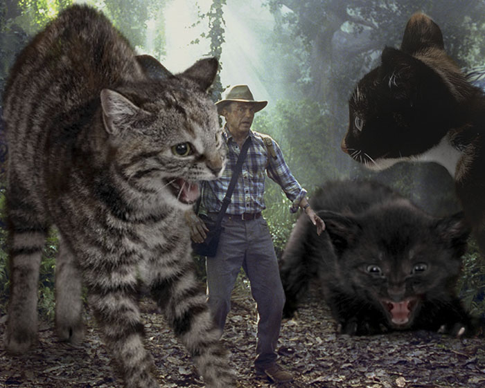 Someone Replaced Jurassic Park Dinosaurs With Cats, And It’s Hilarious Someone Replaced Jurassic Park Dinosaurs With Cats, And It’s Hilarious