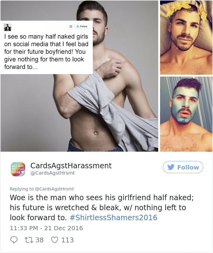 Woman Gets Sick Of Hypocritical Shirtless Men On Social Media, Starts Exposing Them One By One