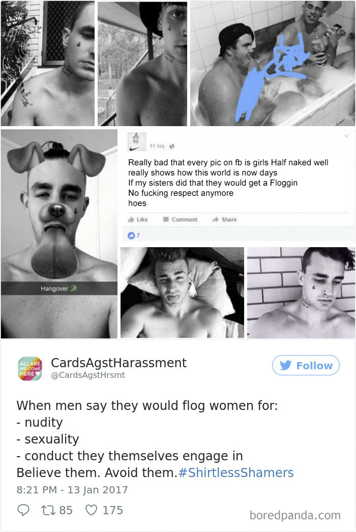 Woman Gets Sick Of Hypocritical Shirtless Men On Social Media, Starts Exposing Them One By One